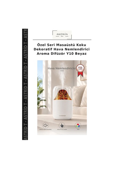 Özel Seri Masaüstü Koku Dekoratif Hava Nemlendirici Aroma Difüzör Y10 Beyaz