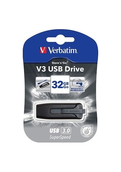 Verbatim 49173 Store 'n' Go V3 32 GB USB 3.0 Flash Bellek