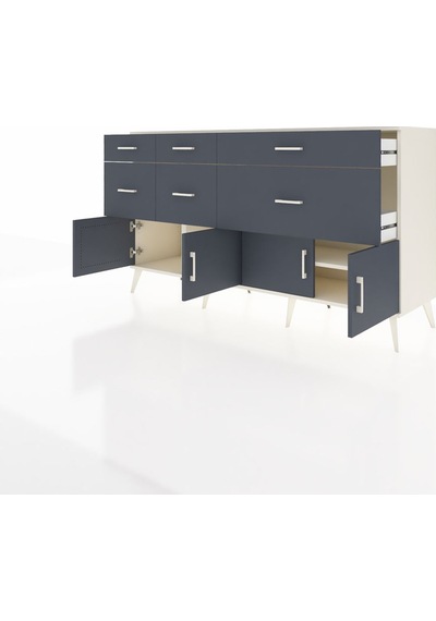 Hyperion Konsol Tek Raflı 6 Çekmeceli 4 Kapaklı 176x44x99 Aytaşı- Aytaşı-antrasit Hyperion Konsol Tek Raflı 6 Çekmeceli 4 Kapaklı 176x44x99 Aytaşı- Aytaşı-antrasit