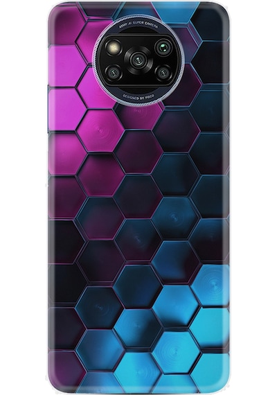 Xiaomi Poco X3 Pro Kılıf Resimli Desenli Silikon Platinium Series Petek 1825
