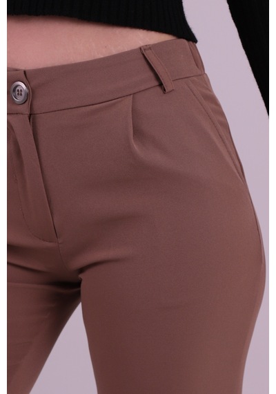 Armonika Kadın Vizon Beli Lastikli Kumaş Pantolon Arm-26k136019