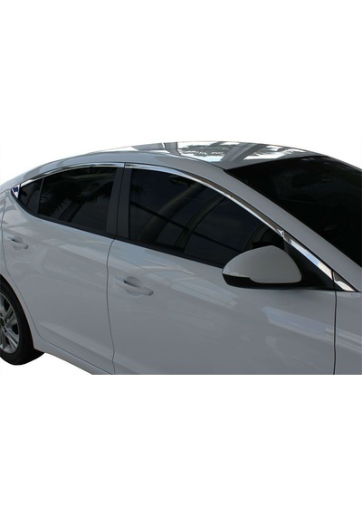 Hyundai Elantra 6 Cam Üst Çıtası 10 Prç Krom 2016 ve Sonrası