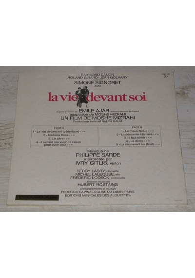 Philippe Sarde - La Vie Devant Soi - Soundtrack / 33 Lp Albüm