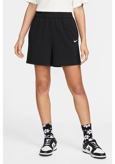 Nike Sportswear Essential Loose Fit Jersey Shorts Bol Kesim Ağır Modal Kadın Şort Siyah