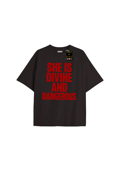 Flood Of Style Siyah Oversize T-shirt Sheıs Özel Tasarım