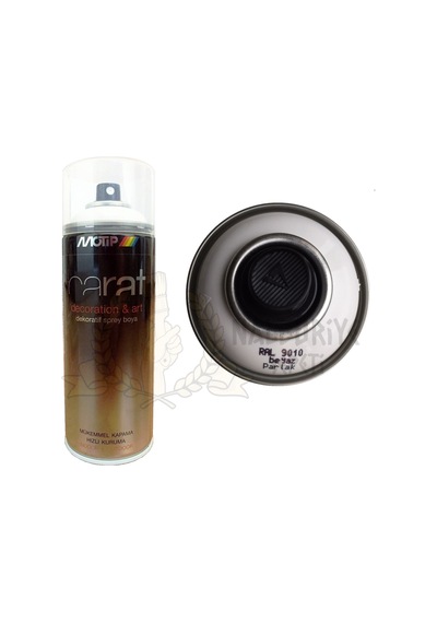 Motip Carat Sprey Boya Beyaz Parlak 400 Ml - Ral9010