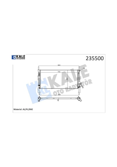 Su Radyatörü Ford Transit 06 2.2-2.4 Tdci Klimalı Kale Radyatör 6c118005cd/ 1373156/ 1383317