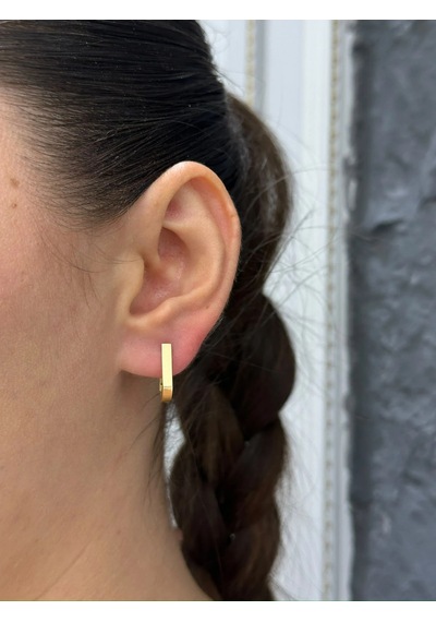 14 Ayar Altın Oval Şekilli Küpe 1286 Gold