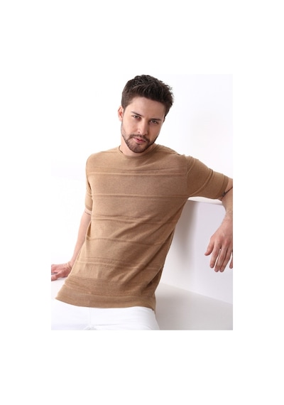 Ferraro Camel Bisiklet Yaka Erkek Pamuk Triko T-Shirt-Kahverengi (417934708) Kahverengi Ferraro Camel Bisiklet Yaka Erkek Pamuk Triko T-Shirt-Kahverengi (417934708) Kahverengi