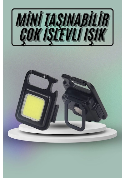 Mıknatıslı Parlak Led Işık 3 Fonksiyonlu Şarj Edilebilir Ledli Mini Taşınabilir Çok Renkli