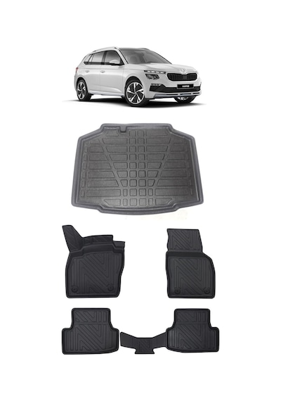 Skoda Kamiq 2025 Model İle Uyumlu 5d Premium Ekstra Havuzlu Paspas Ve Bagaj Havuzu Set