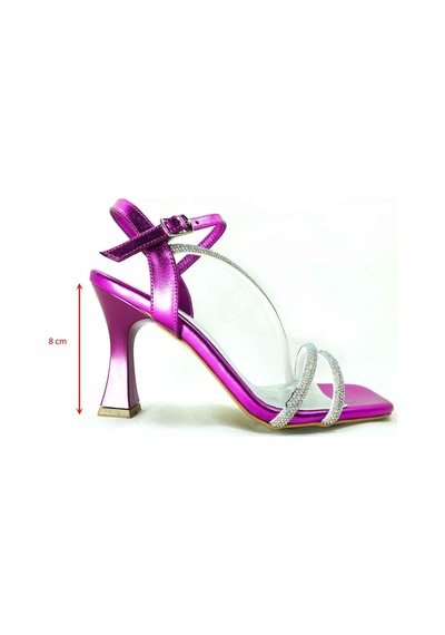 Çarıkçım 8 Cm Topuklu Ayakkabı Fuşya 13 Y-082 001