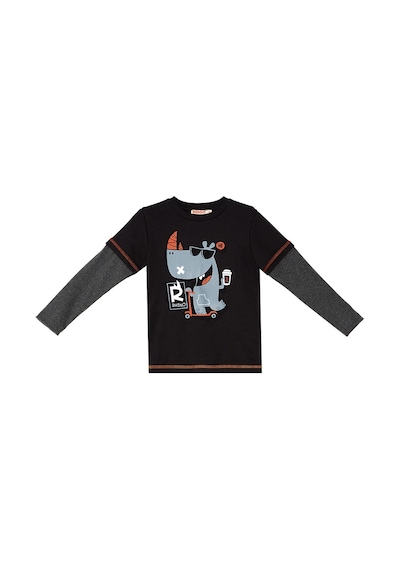 Denokids Rhino Erkek Çocuk Siyah T-shirt Eşofman Altı Takım Siyah