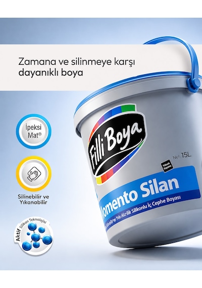 Momento Silan Filli Boya Tam Silinebilir Ve Yıkanabilir İç Cephe Boyası 15 L