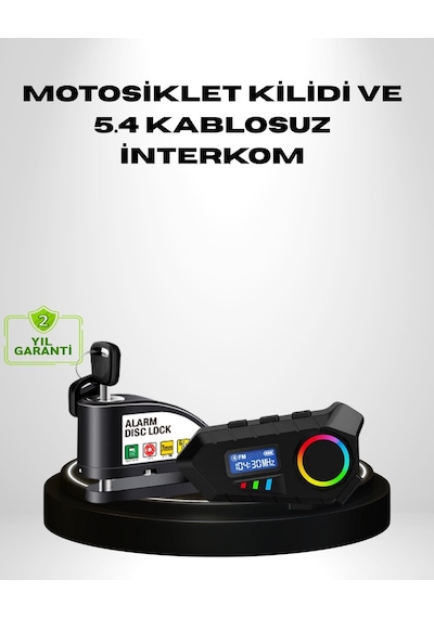Motosiklet Ve Günlük Kullanım İçin Bluetooth Hoparlör Ve Disk Kilidi Seti Cn