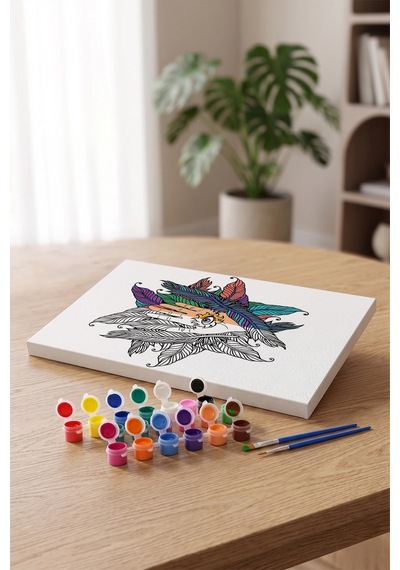 El Desenli Mandala Tuval Boyama Seti 40x50 Cm