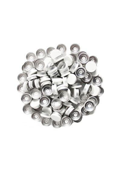 Borox Alüminyum Kapak - 20mm Flakon Vial Kapağı Beyaz 100lü