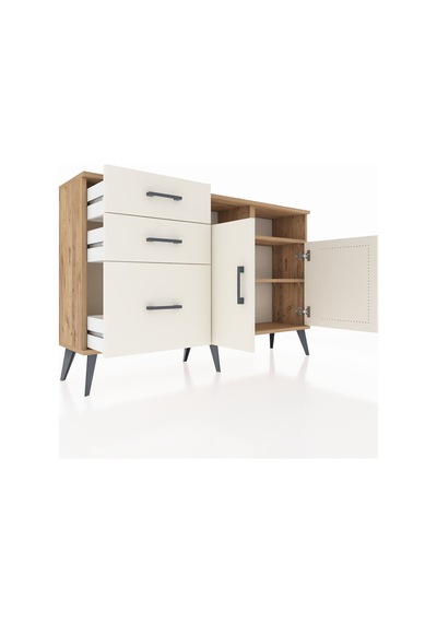 Arges Konsol 4 Raflı 3 Çekmeceli 2 Kapaklı 132x30x83 Çam-aytaşı/aytaşı Aytaşı/aytaşı Arges Konsol 4 Raflı 3 Çekmeceli 2 Kapaklı 132x30x83 Çam-aytaşı/aytaşı Aytaşı/aytaşı