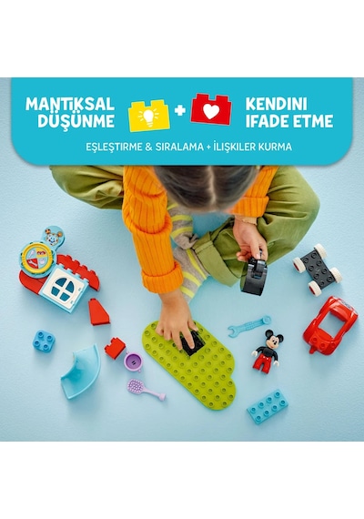 LEGO® DUPLO® | Disney Mickey Fare’nin Kulüp Evi ve Arabası 10454 - 2 Yaş ve Üzeri Çocuklar için Eğitici Oyuncak Yapım Seti (27 Parça) LEGO® DUPLO® | Disney Mickey Fare’nin Kulüp Evi ve Arabası 10454 - 2 Yaş ve Üzeri Çocuklar için Eğitici Oyuncak Yapım Seti (27 Parça)