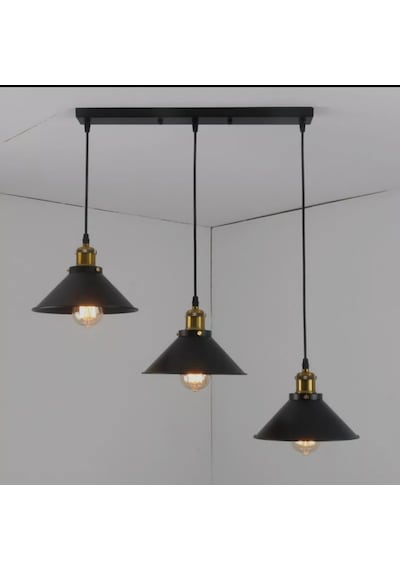 Mylights Retro Rustik Metal Sarkıt Avize Masa Üsütü Sıralı Sarkıt