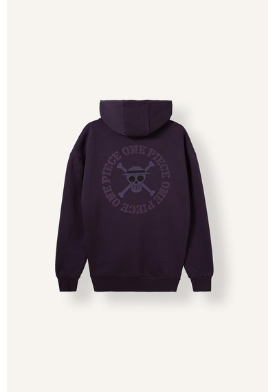 Defacto One Piece Boxy Fit Baskılı Kapüşonlu Sweatshirt H4186ax26aupr148 Mor-pr148