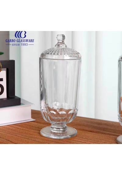 Chacha Home Cam Kapaklı Ayaklı Drajellik & Şekerlik 780 Ml - 24 Cm Şeffaf
