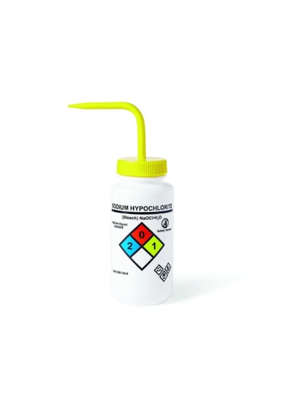 Piset 500 Ml - Ldpe Yıkama Şişesi - Sodyum Hipoklorit Piseti - Yüzey Baskılı - Sarı Kapaklı - Geniş Boyunlu