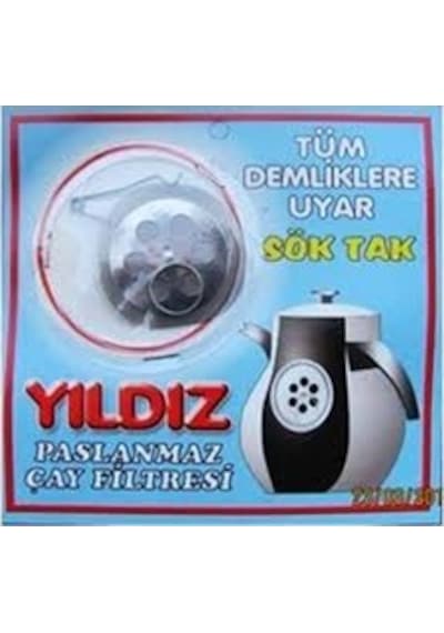 Yıldız Paslanmaz Çay Süzgeçi Demlik Içi - 4 Adet 1 Adet 4' Lü