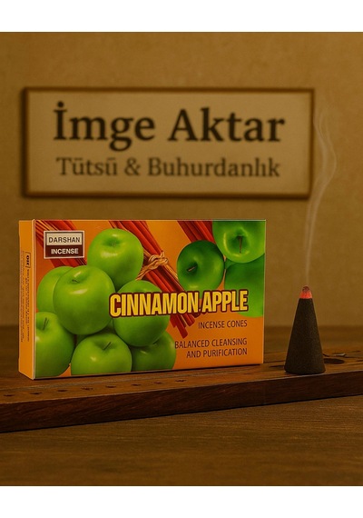 Darshan İncense Cinnamon&apple Tarçın&elma Konik Tütsü 10 Adet Çok Renkli