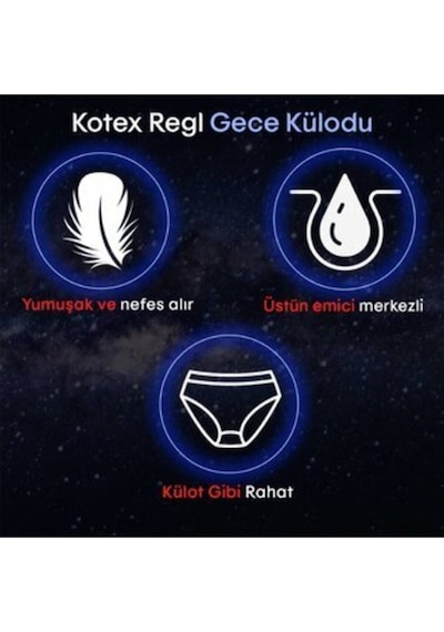 Kotex Regl Gece Külodu 2'li 6 Paket