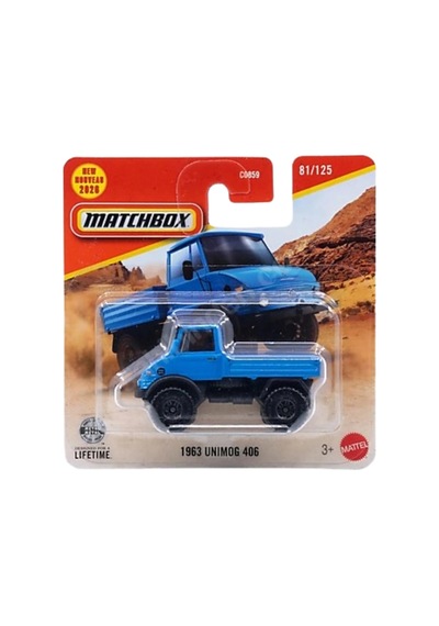 Matchbox 1963 Unimog 406 Mavi 1/64 Diecast Model Araba Çok Renkli