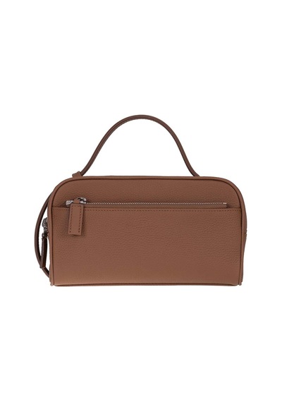 Bloominbag Mıren Cognac Tan Hakiki Deri Unisex Seyahat Bakım & Organizer Clutch Çanta Taba