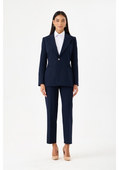 Velnara Moda Lacivert Mülakat Klasik Kadın Takım Elbise- Tek Düğme Ceket & Dar Paça Pantolun Lacivert - 918605984 Lacivert Velnara Moda Lacivert Mülakat Klasik Kadın Takım Elbise- Tek Düğme Ceket & Dar Paça Pantolun Lacivert - 918605984 Lacivert