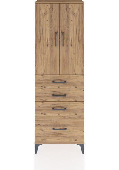Arges Dolap 2 Raflı 4 Çekmeceli 2 Kapaklı 60x30x182 Çam-çam Çam Arges Dolap 2 Raflı 4 Çekmeceli 2 Kapaklı 60x30x182 Çam-çam Çam