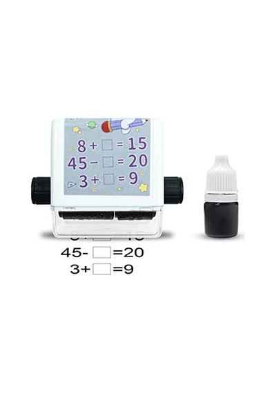 Öğretim Mührü 2'si 1 Arada Ek Ve Çıkarma Silindir Damgası Yeniden Kullanılabilir Hesaplamalı Matematik Eğitim