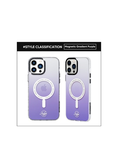 Rock Apple Uyumlu iPhone 14 Plus Amber Serisi Magsafe Kılıf Mor Mor