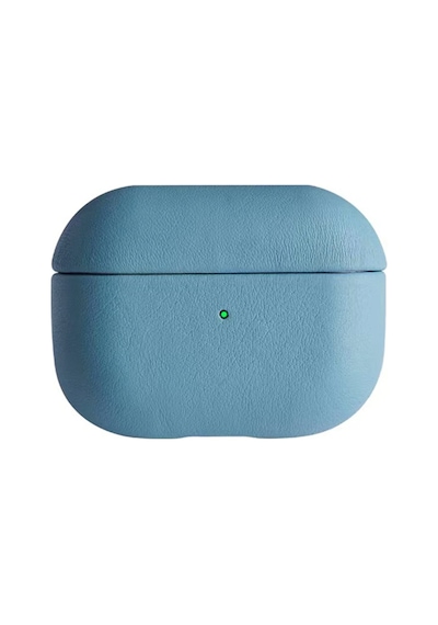 Uray Store Apple AirPods Uyumlu Pro 2 2.nesil 405 Deri Kılıf - Sierra Blue Diğer