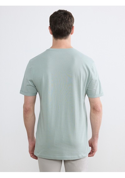 Lcwaıkıkı Classic Yeşil Slim Fit %100 Pamuk Basic Tişört