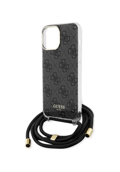 Apple Uyumlu iPhone 15 Pro Max Kılıf Guess Lisanslı Çapraz Kordon 4g Desenli Kapak