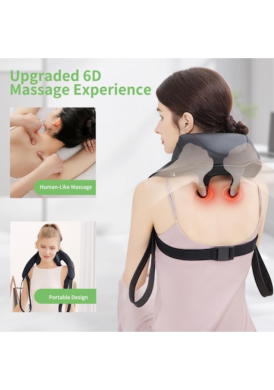Isıtmalı Kablosuz Boyun Ve Sırt Masajı, 2600mah Şarj Edilebilir Derin Doku 4d Boyun Masajı, Omuz, Bacak, Vücut Kas Ağrısını Gidermek İçin Shiatsu Masaj Yastığı Isıtmalı Kablosuz Boyun Ve Sırt Masajı, 2600mah Şarj Edilebilir Derin Doku 4d Boyun Masajı, Omuz, Bacak, Vücut Kas Ağrısını Gidermek İçin Shiatsu Masaj Yastığı
