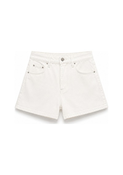 Açelyaokcu Premium Kaida Denim Mini Şort Beyaz