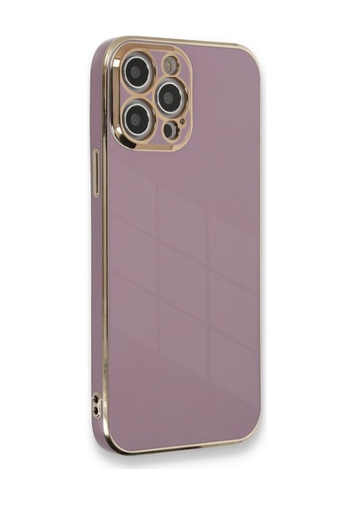 Apple Uyumlu - iPhone 12 Pro Max Kılıf Volet Silikon - Mor