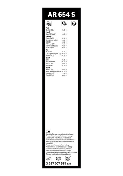 Aerotwin Silecek Seti - 650/340 Mm Nıssan Micra 2017-2021 K14fr Ar654s