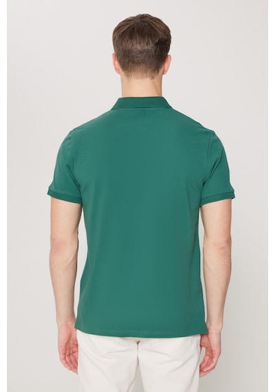 Ac&Co / Altınyıldız Classics Erkek Koyu Yeşil Slim Fit Dar Kesim Polo Yaka Kısa Kollu Tişört 4A4820200001Kyls Yeşil