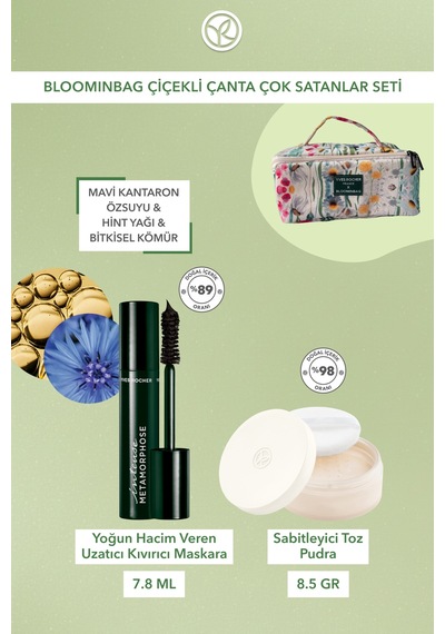 Yves Rocher Bloominbag Çiçekli Çanta Seti-toz Pudra 8.5 G & Maskara 7.8 Ml