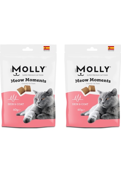 Molly Meow Moments Skin & Coat Deri Ve Tüy Bakımı Kedi Ödül Maması 60 G X 2 Adet