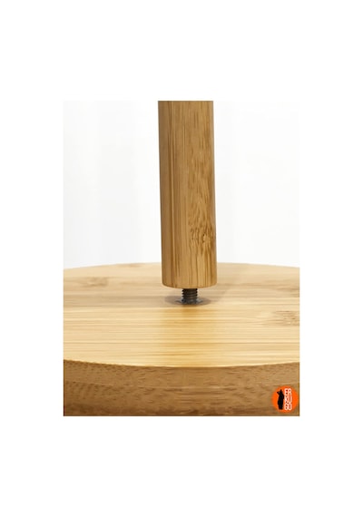 Bambu Kağıt Havluluk, Rulo Kağıt Havlu Tutacağı, Dekoratif Peçetelik 120 X 260 Kahverengi Bambu Cn N Yuvarlak