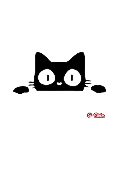 Kedi Bagajdan Bakan Kedi Sticker Araba Oto Araba Sticker