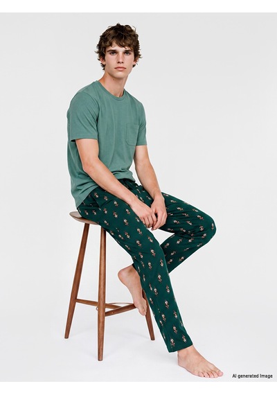 LC Waikiki Lc Waıkıkı Yeşil Regular Fit Erkek Pijama Alt