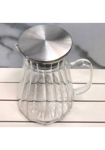 Kapris Metal Kapaklı 1500 Ml Cam Sürahi Kap-020